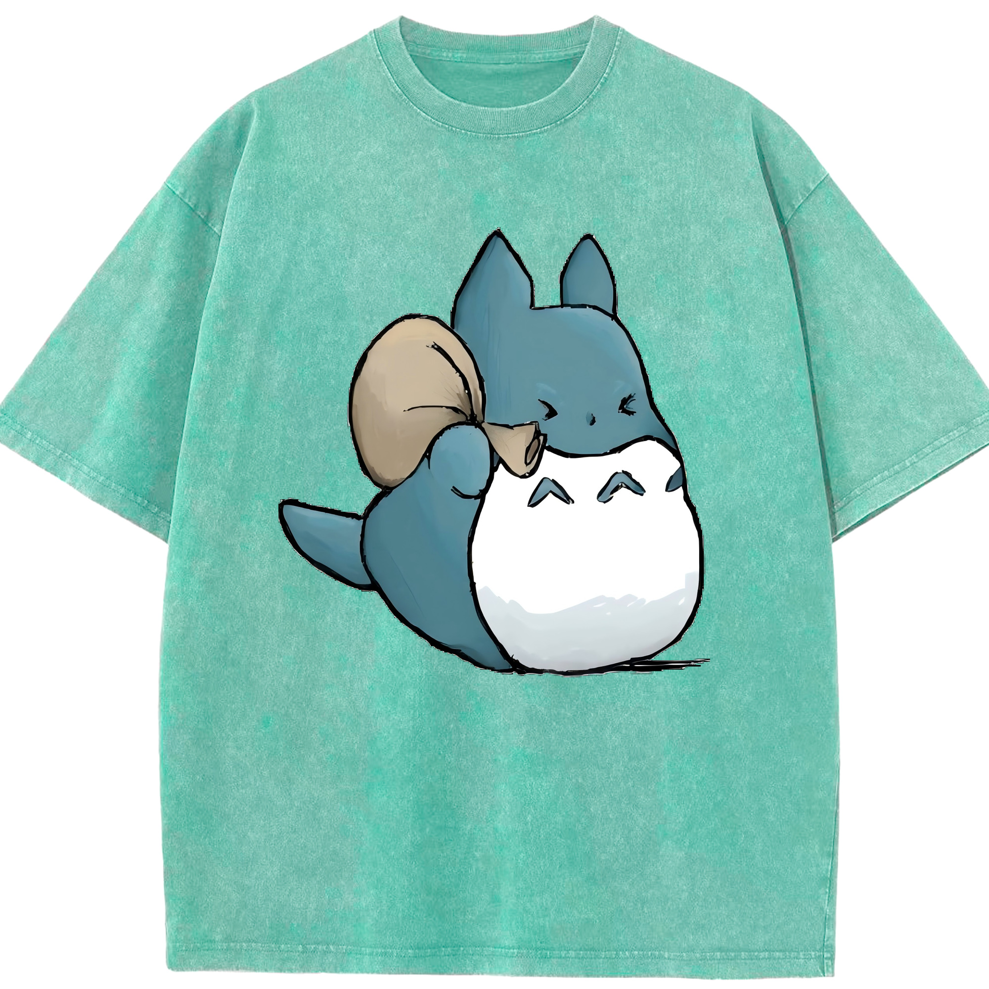 （画像用） となりのトトロ 草壁メイ 草壁サツキ My Neighbor Totoro Satsuki Kusakabe Mei Kusakabe 綿100% ヴィンテージ風 半袖Tシャツ（フロントプリント）